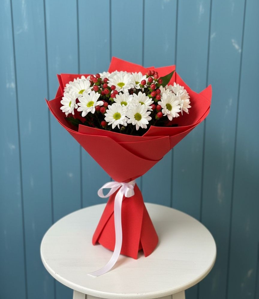 Букет цветов из: Хризантемы в Талах