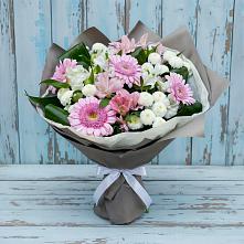 Букет цветов из:  Герберы, Альстромерии и Хризантемы в Талах