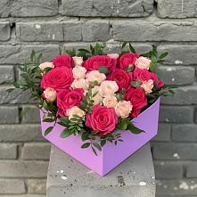 Цветочная композиция из Розы в коробке в Талах