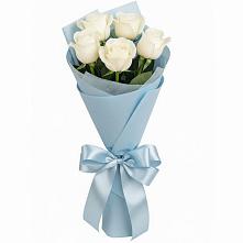 Букет 5 Белых роз Проуд в Талах