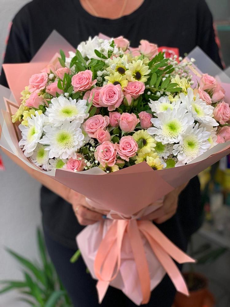 Букет цветов из: Розы и Хризантемы в Талах