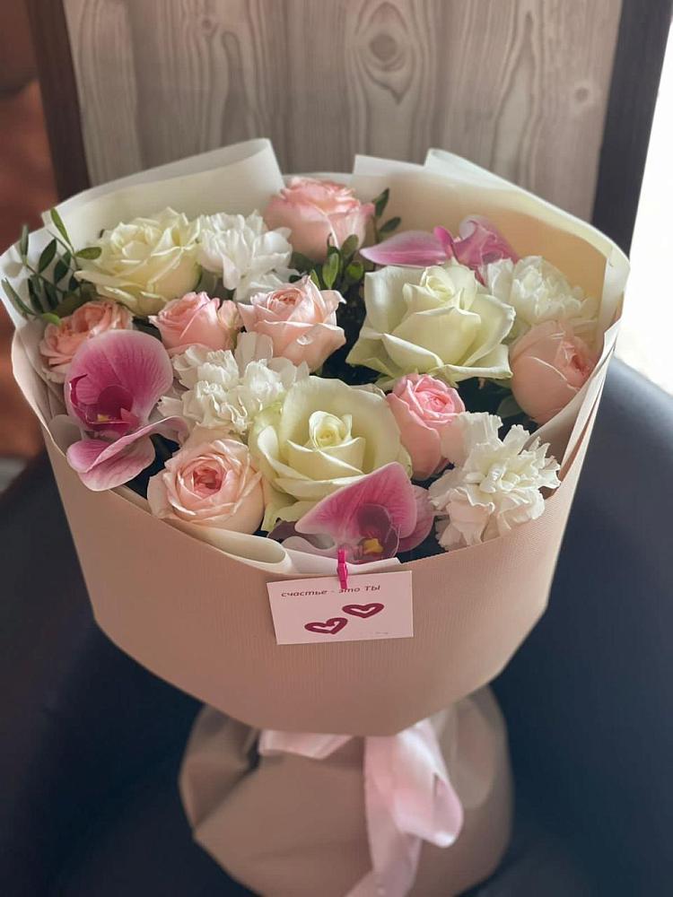 Букет цветов из: Орхидеи, Розы и Гвоздики в Талах