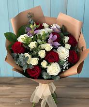 Букет цветов из:  Розы и Альстромерии в Талах