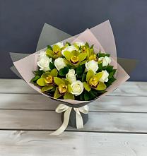 Букет цветов из:  Орхидеи и Розы #REPLACE_PRED# Талах