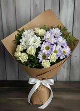 Букет цветов из:  Хризантемы и Розы в Талах