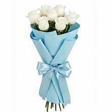 Букет 7 белых роз Проуд в Талах