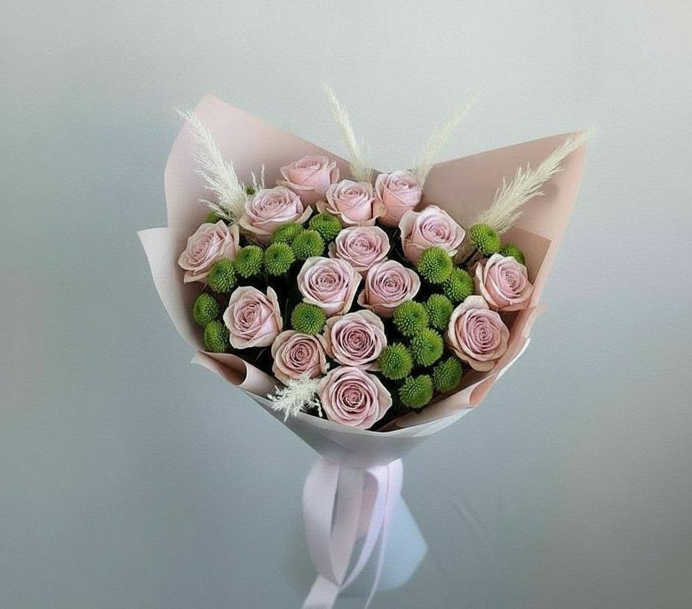 Букет цветов из: Розы и Хризантемы в Талах