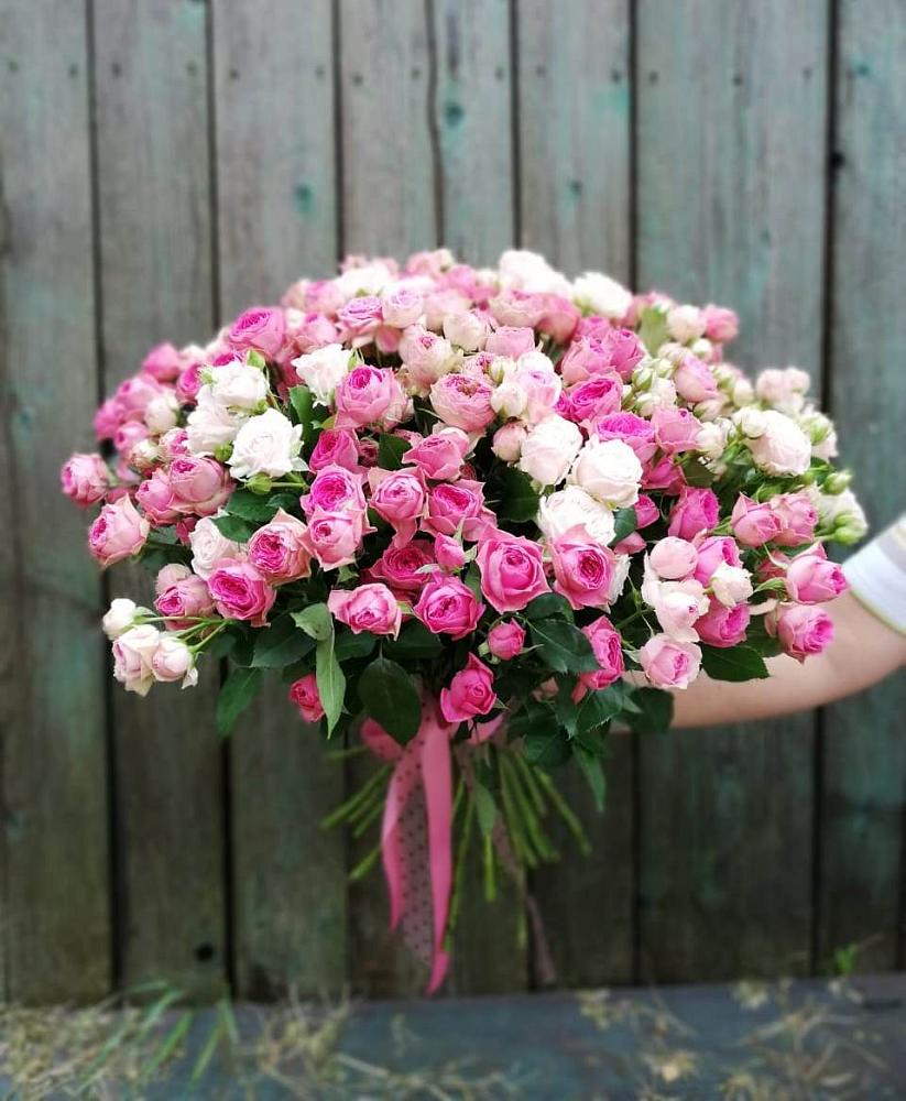 Букет Розовые кустовые розы Натали и Лав Лидия в Талах