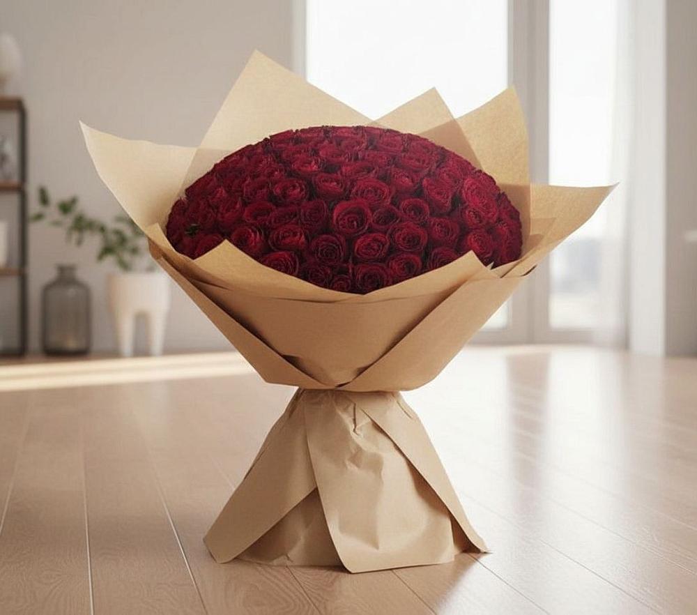 Букет 101 Красная роза в Талах