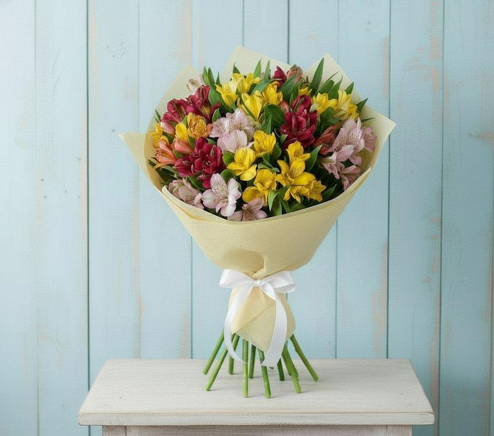 Букет цветов из: Альстромерии в Талах